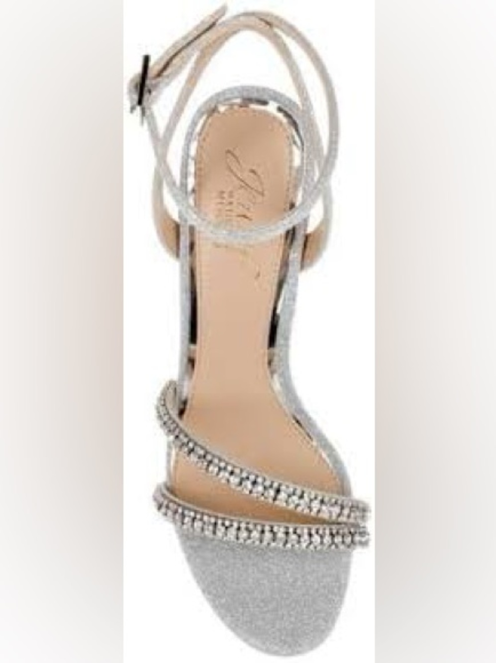 Dazzling and Elegant Silver Rhinestone
Heels . Brand - Jewel Badgley Mischka - Picture 2 of 8